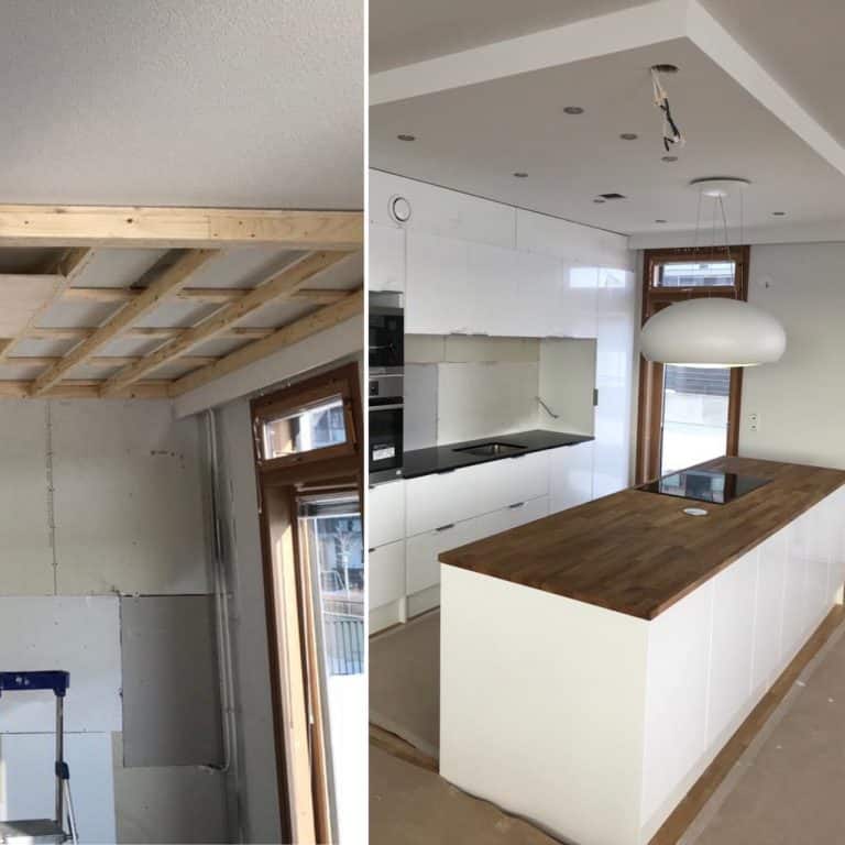 Keittiön alaslaskukatto